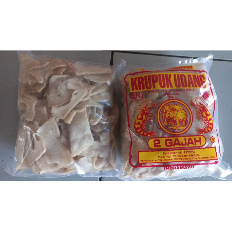 

kerupuk atau krupuk rasa udang, Sirihan cap 2 Gajah @500g bisa buat seblak