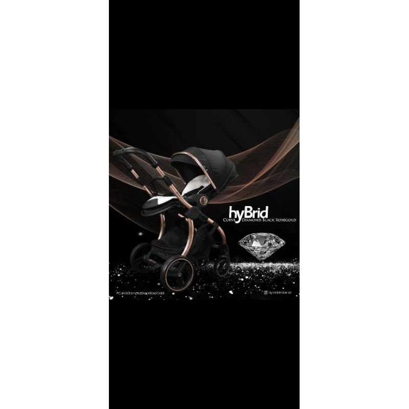 Hybrid Curve Stroller Rosegold Preloved