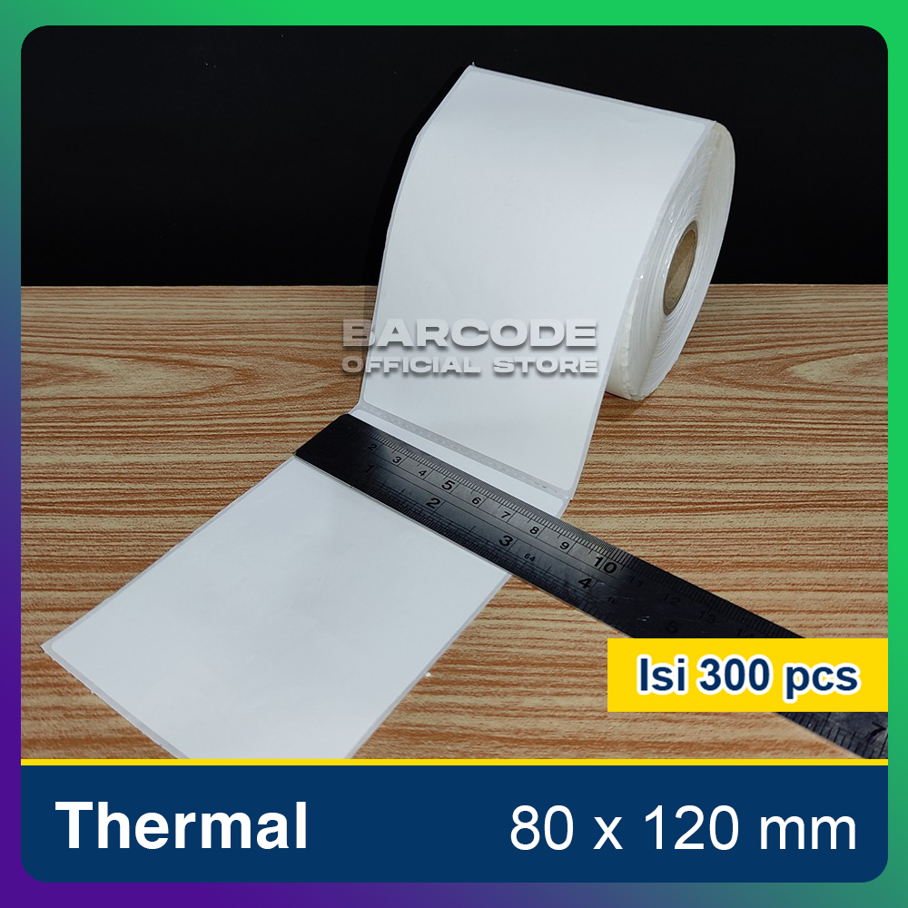 

Label Direct Thermal 80 x 120 mm Stiker Printer Barcode Core Kecil 300 Pcs