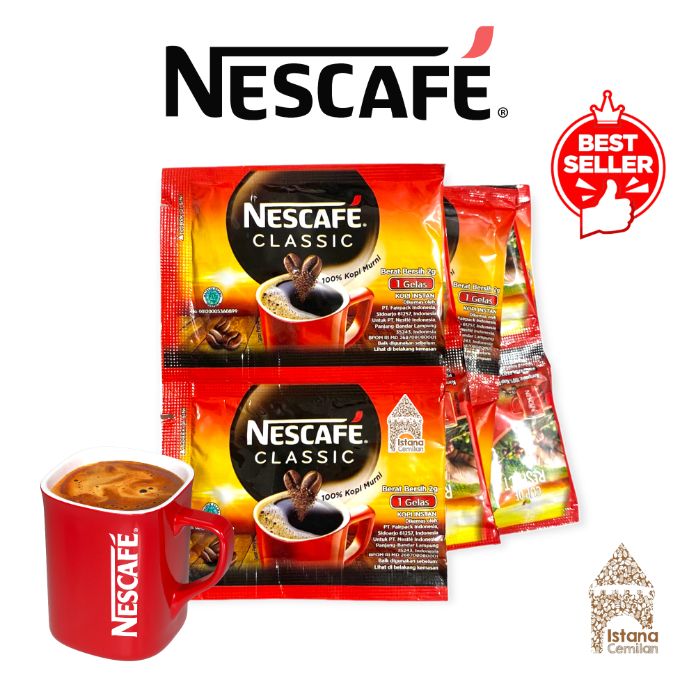 

Nescafe Classic 2 Gram Kopi (isi 10 pcs) Dalgona Coffee