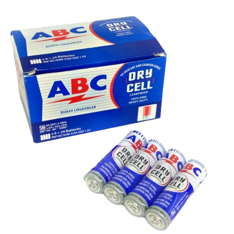 [ERA] Batu batre Baterai ABC Biru  A2 1,5v  isi 24pcs