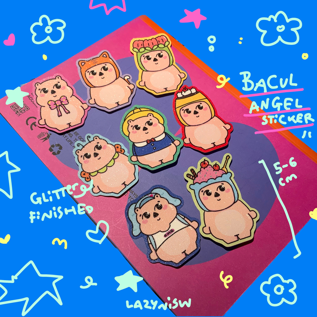 

LAZYNISW BACUL ANGEL DIECUT STICKER (SATUAN)