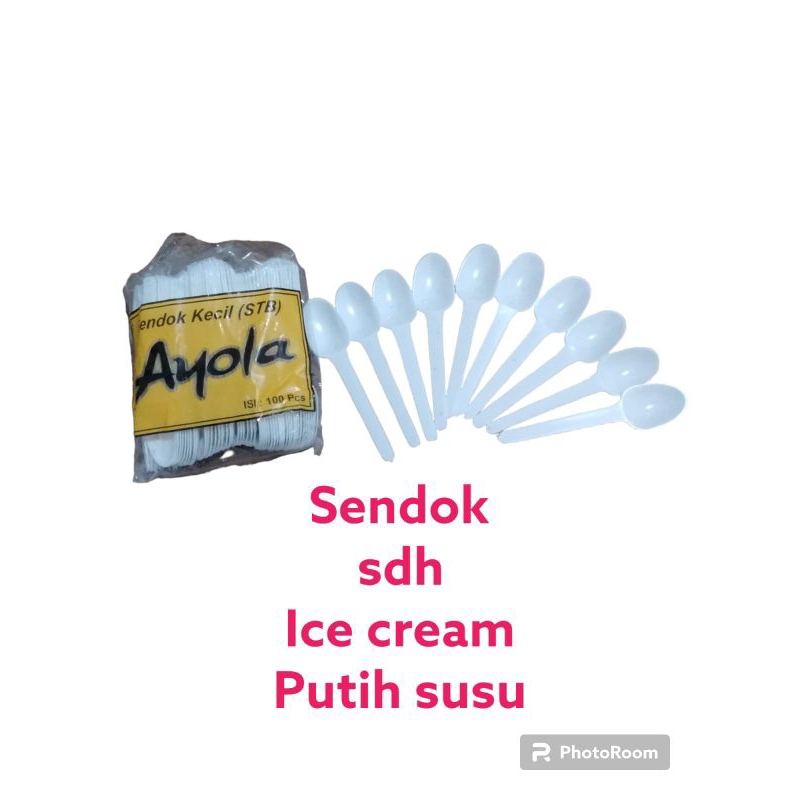 

SENDOK JELY ICE CREAM PUTIH SUSU 100pcs
