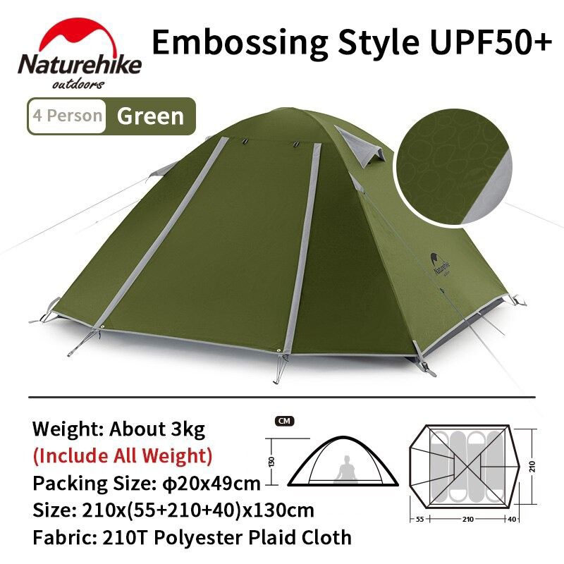 TENDA PROFESSIONAL NATUREHIKE 2P/ 3P/ 4P