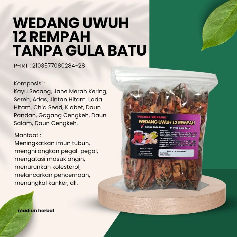 

1 Pack isi 10 Pcs Wedang Uwuh 12 Rempah Tanpa Gula Batu