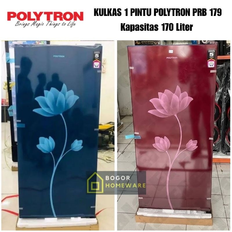 (KHUSUS BOGOR) KULKAS LEMARI ES POLYTRON 1 PINTU PRB 179