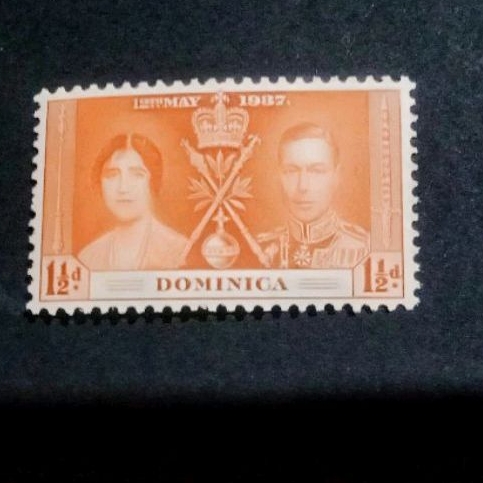 

koleksi Prangko Kuno Dominica 1937 Koloni Inggris Oranye