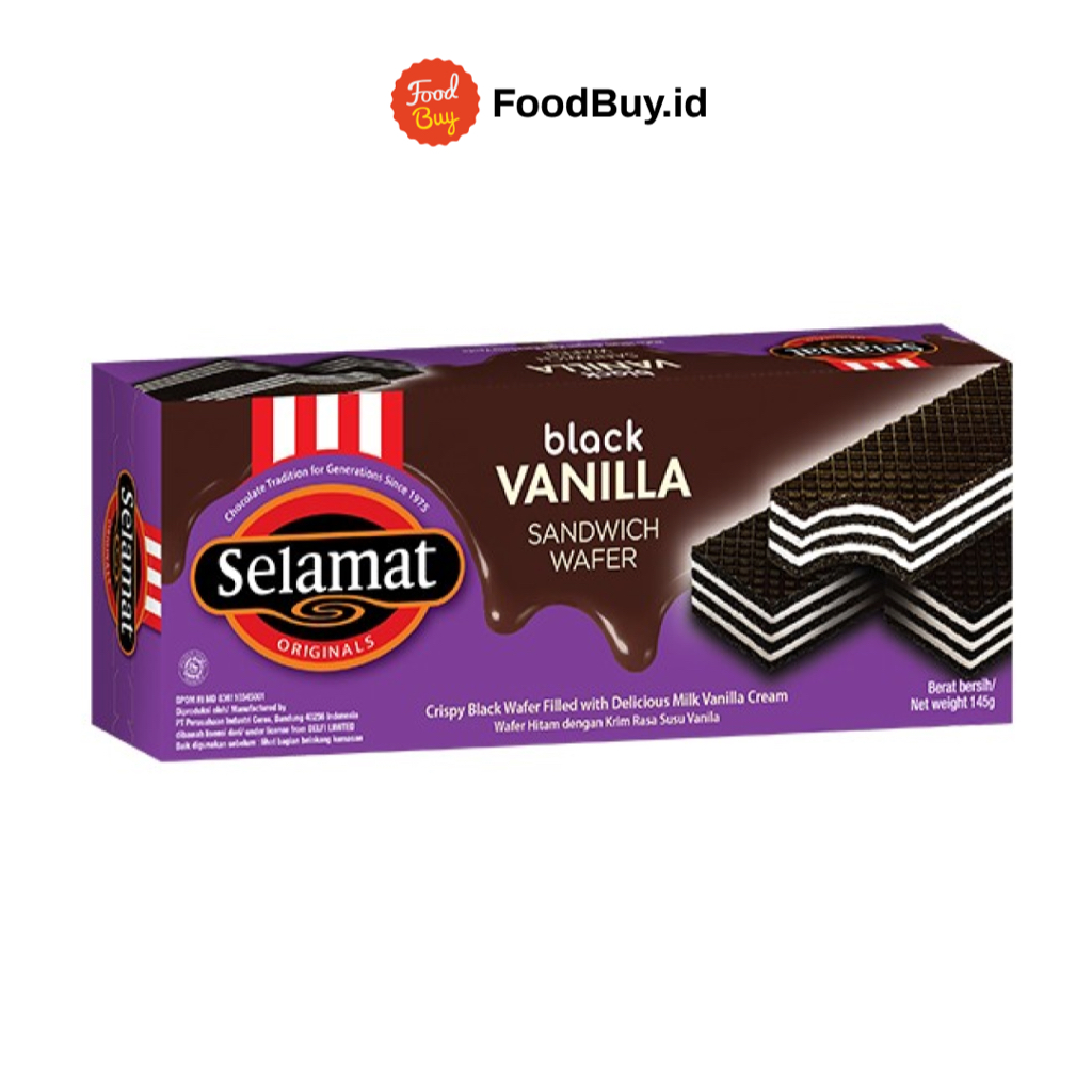 

Selamat Sandwich Wafer Black Vanilla 145 gr