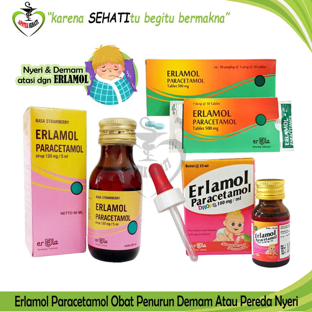 Erlamol Tablet Paracetamol Obat Demam