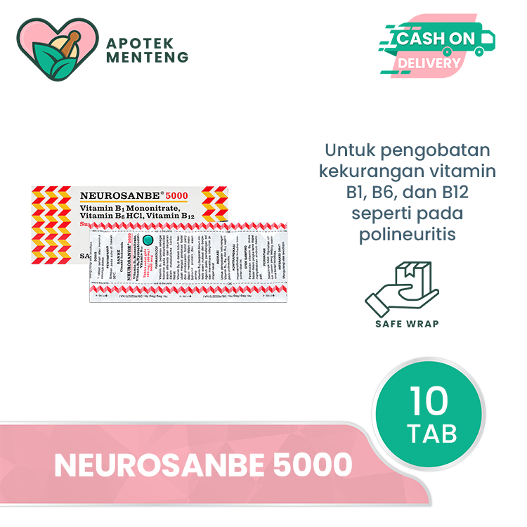 Neurosanbe 5000 10 Tablet - Vitamin B Kompleks Neurotropik