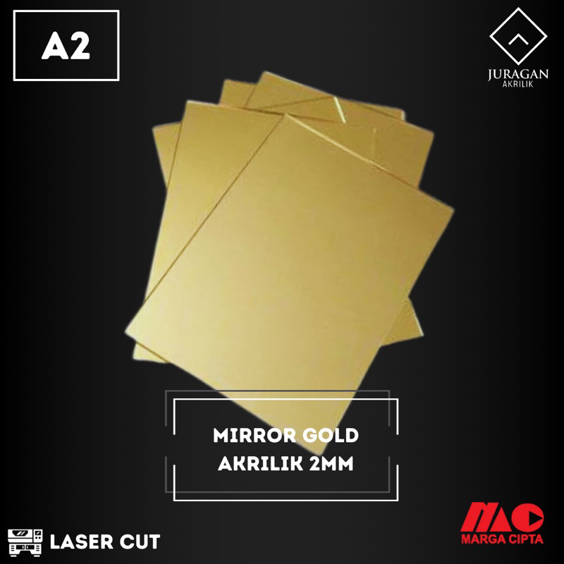 Akrilik Mirror Gold A2 2mm