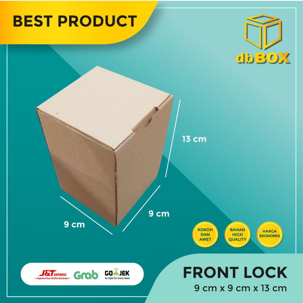 

(10Pcs) Kardus 9x9x13 cm --box Die Cut dan easy usage—