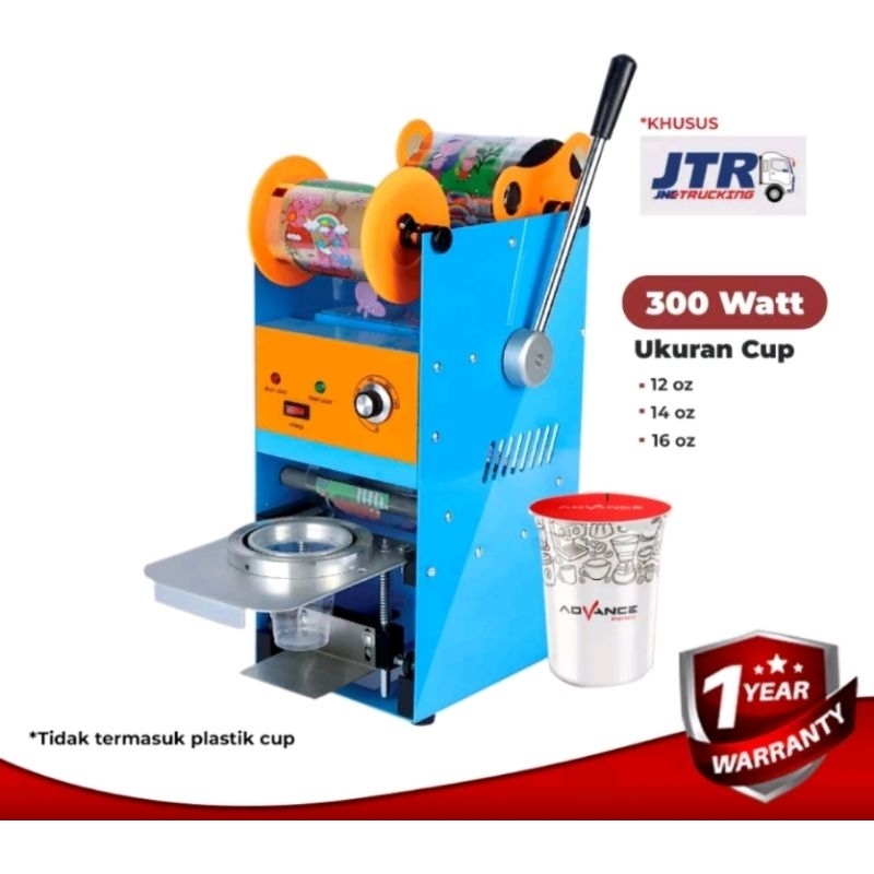 Mesin Press minuman gelasan Omicko, cup sealer mesin