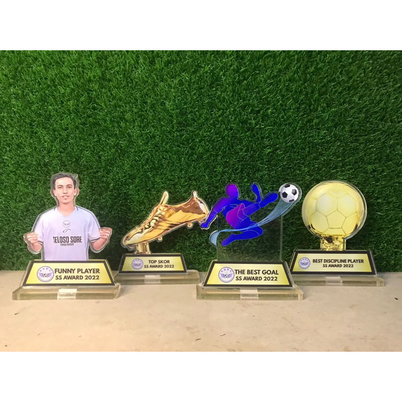 PIALA PLAKAT SEPAK BOLA BEST PLAYER TOP SCORE