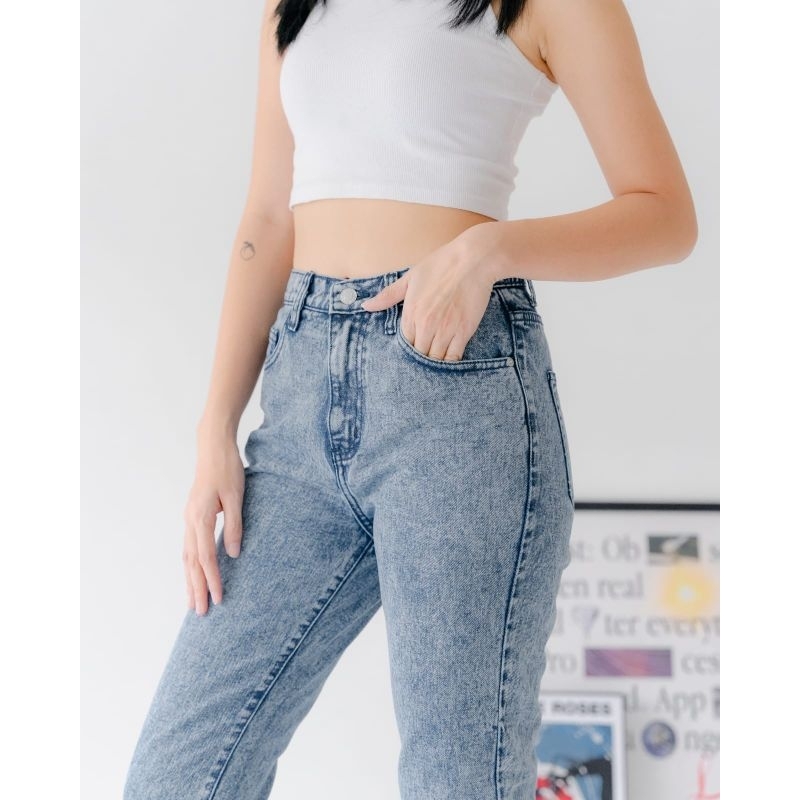 WxFAOUS - Yeji Highwaist Boyfriend Jeans WD803