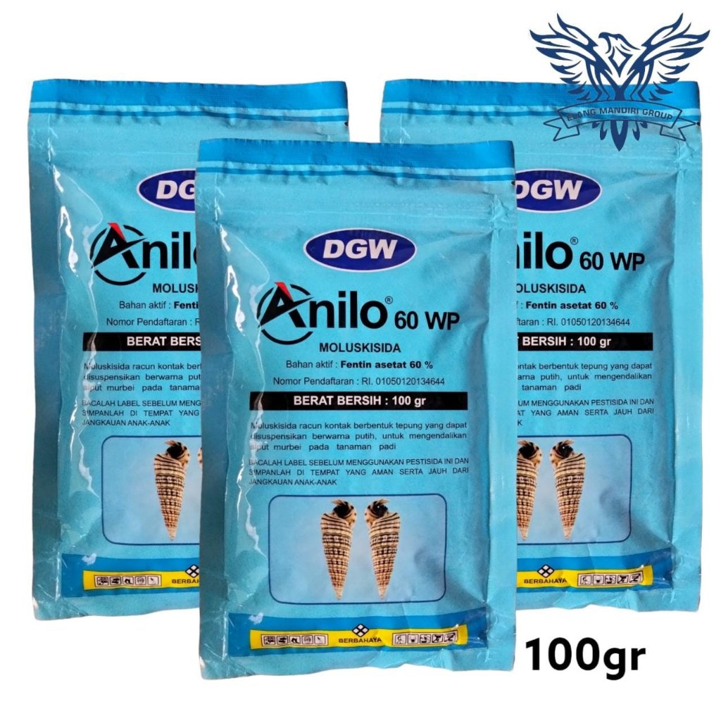 ANILO 60 WP 100gr Moluskusida Fentin Asetat 60% Racun keong Pembasmi Hama Siput Keong DGW
