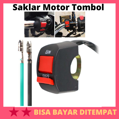 Saklar Motor Tombol ON/OFF Lampu Tambahan Modifikasi 44 mm / Saklar Motor Nyala Aerox Variasi On Off