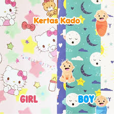 

Kertas Kado / Kartu Ucapan Girl Boy