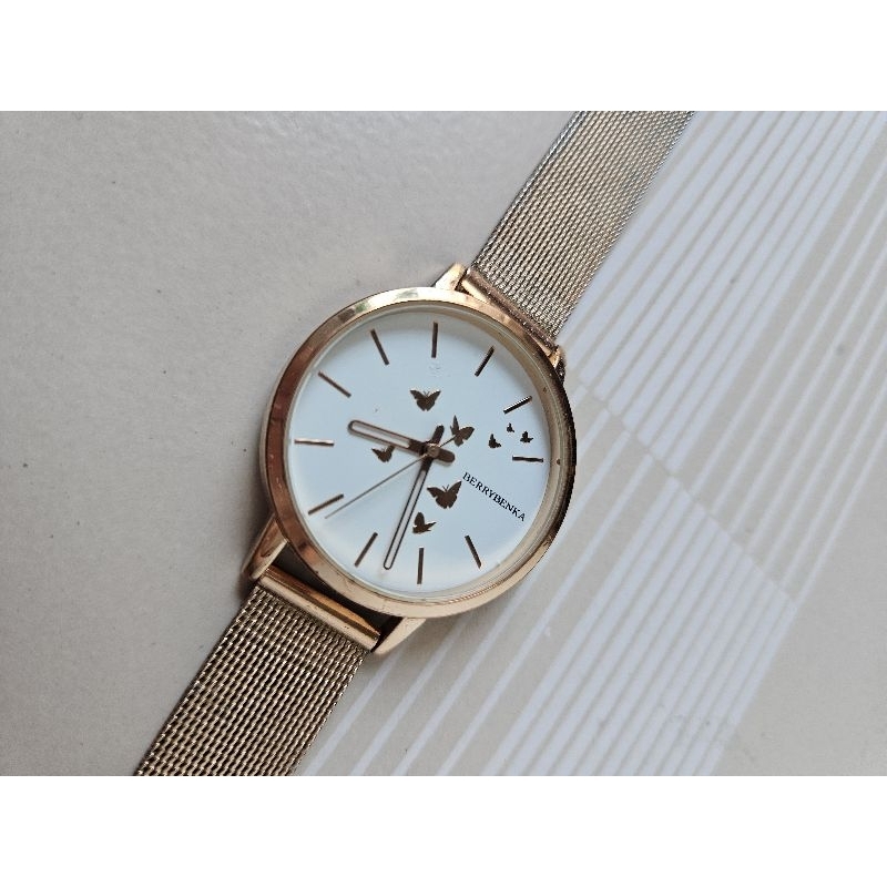 Jam tangan analog wanita strap rantai jam tangan berry benka asli original jam tangan fashion wanita