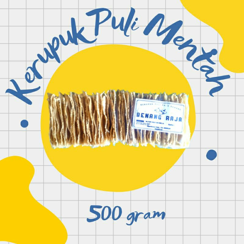 

Kerupuk Puli Lempeng Gendar Mentah Benang Raja Kemasan 500Gram Khas Oleh-Oleh Magetan
