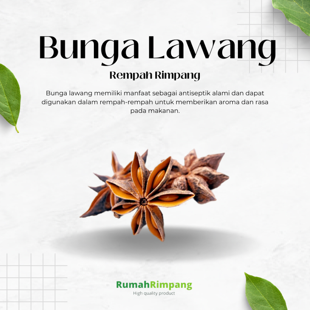 

[BISA INSTAN] JUAL RIMPANG SEGAR JSR - BUNGA LAWANG KEMASAN 100 GR