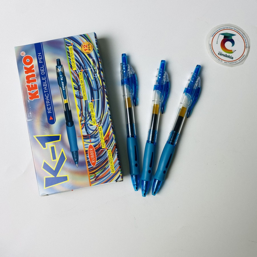 

Pulpen KENKO K1 Gel Warna Biru 0.5mm - 1 pcs