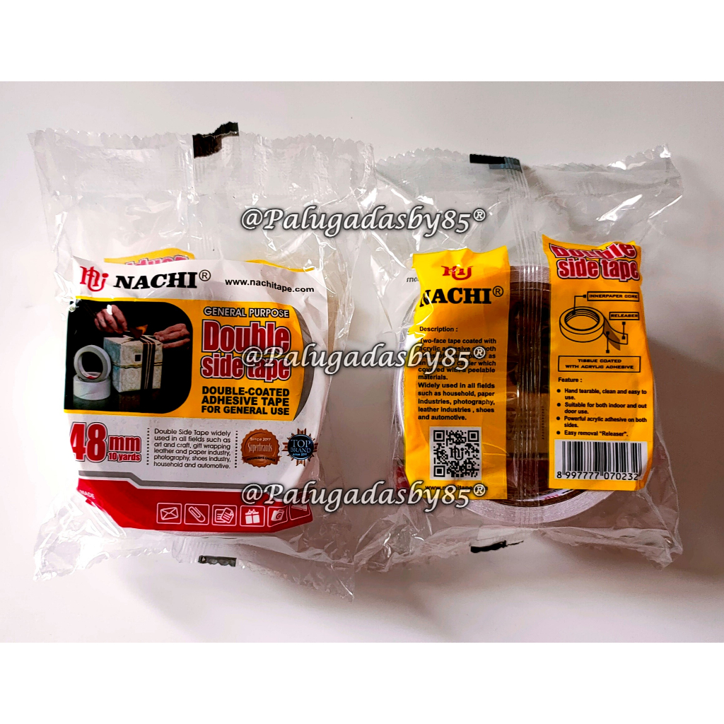 

(1 Biji) Double Tape Nachi 48 mm x 10 yard / Double Side Tape Nachi 2 Inch / Isolasi Nachi / Selotip Nachi
