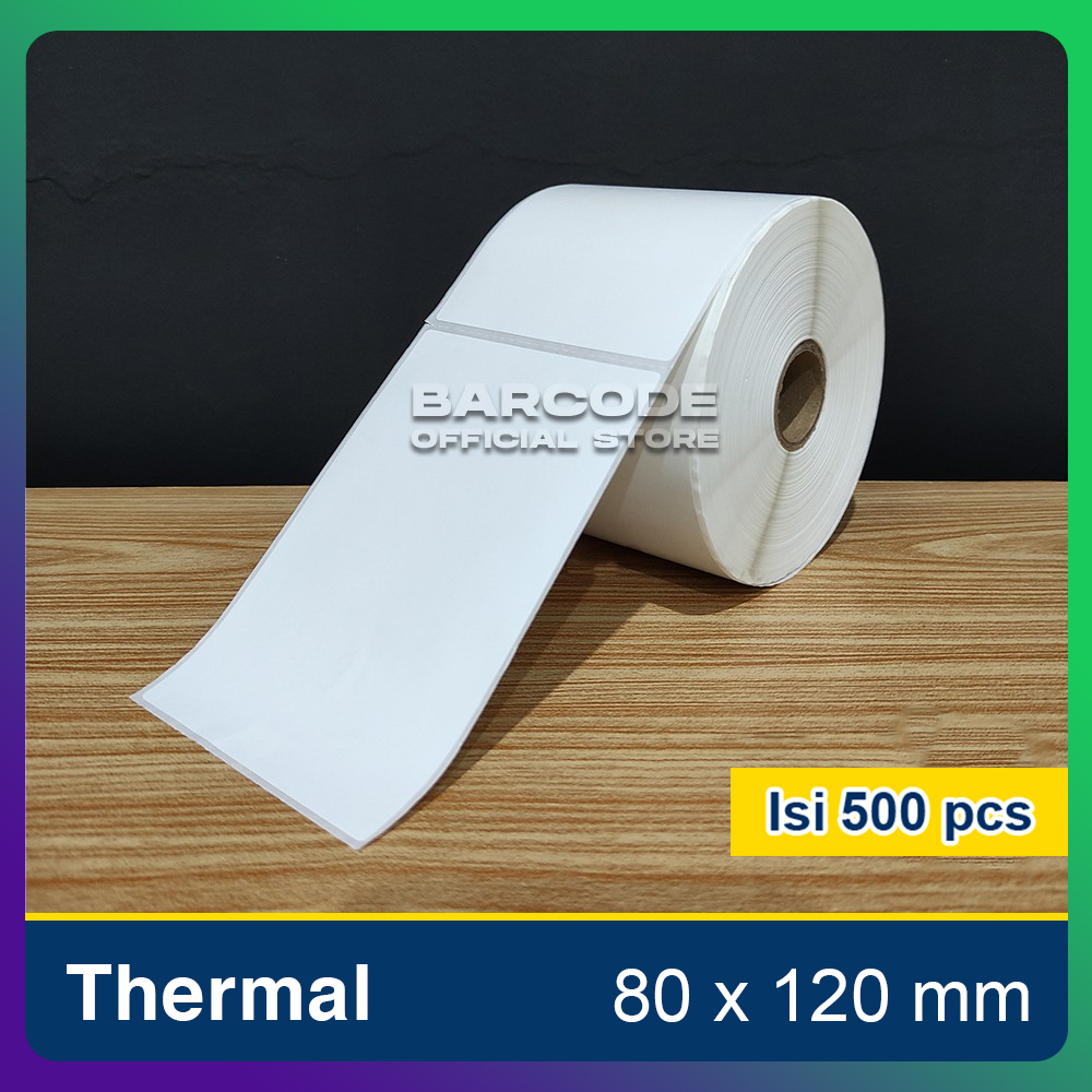 

Kertas Label Termal Printer Barcode 80 x 120 / 80x120 mm Isi 500Pcs
