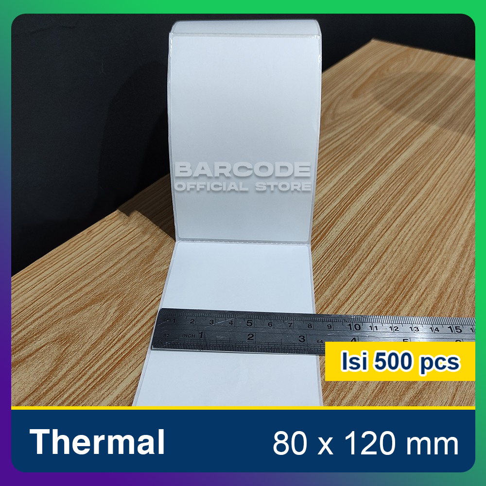 

Label Direct Thermal 80 x 120 mm Stiker Printer Barcode Core Kecil 500 Pcs