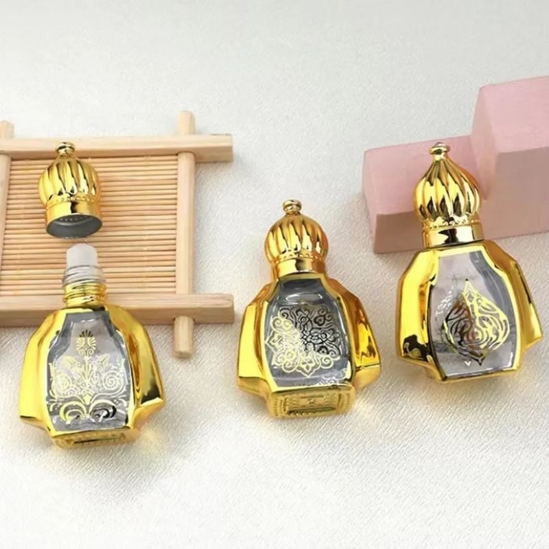botol parfum kaca isi ulang/botol roll on/botol antik 10ml