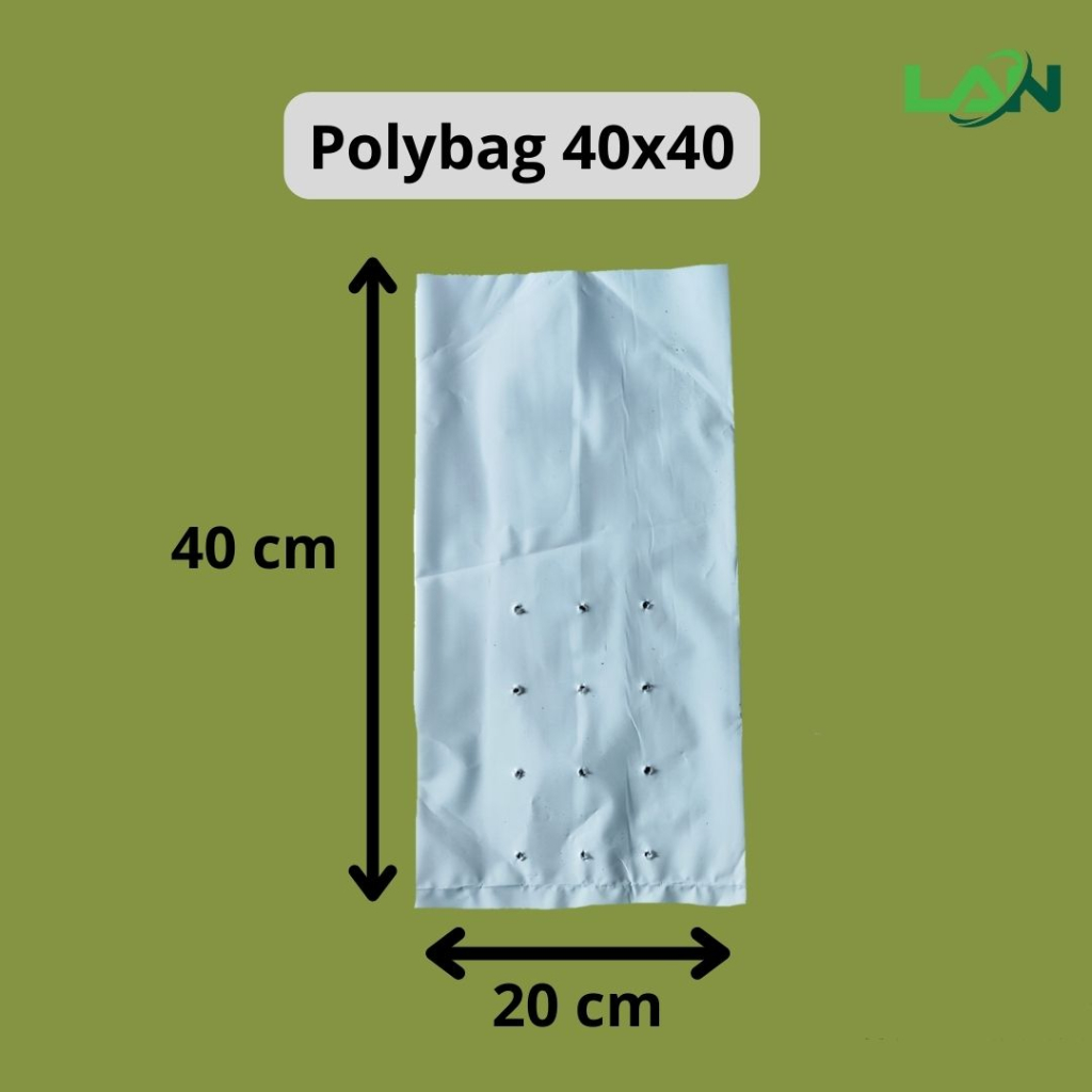 Polybag 40x40 Putih / Polybag Tanaman / Polybag Putih 1 kg
