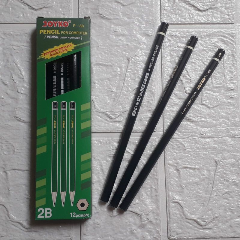 

(Min CO 4) Pensil Hitam Joyko P-88 | Pencil 2B Untuk Komputer