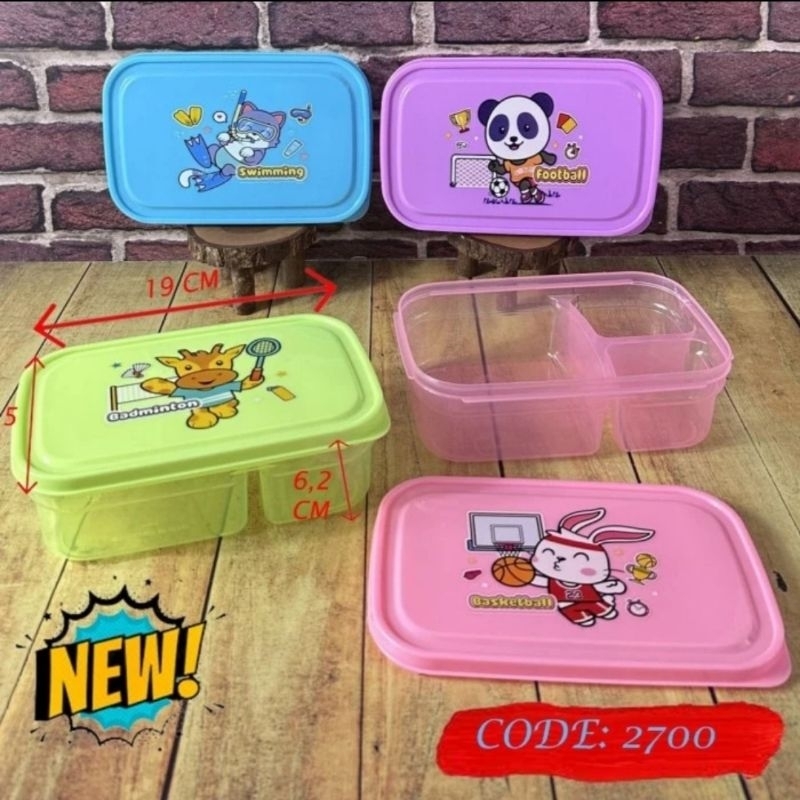 Kotak makan bekal anak/kotak nasi/ompreng nasi/lunch box kotak