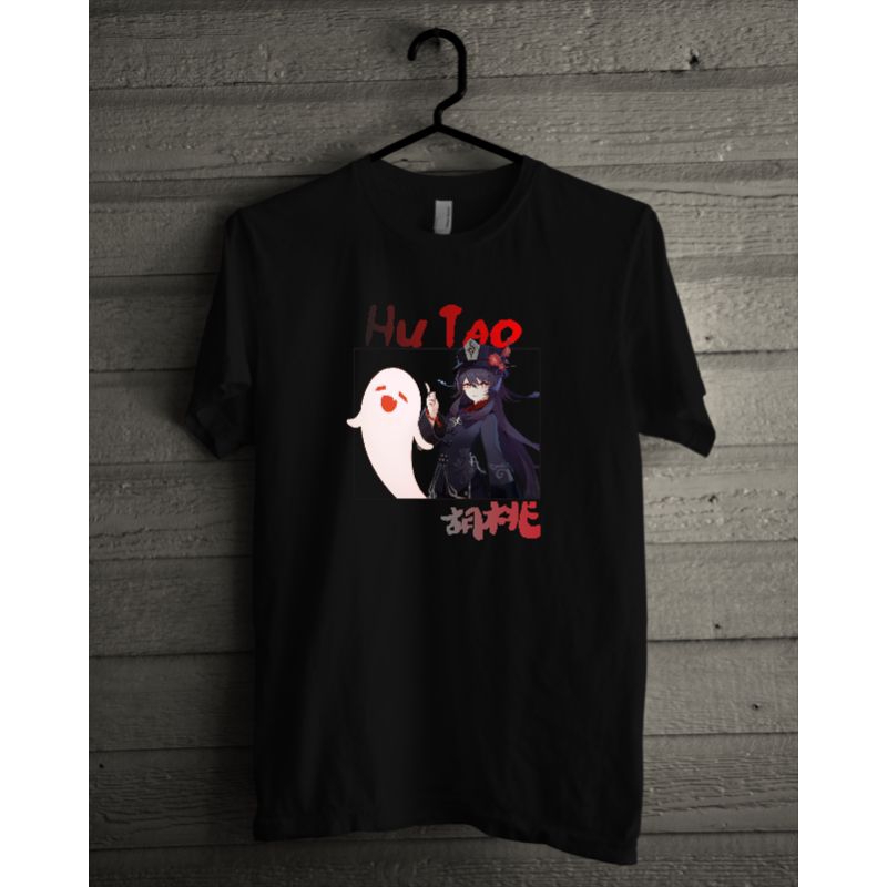 Kaos distro T-shirt baju pakaian atasan anime Hu tao Genshin impact Hutao Xiao cewe/cowo/pria/wanita