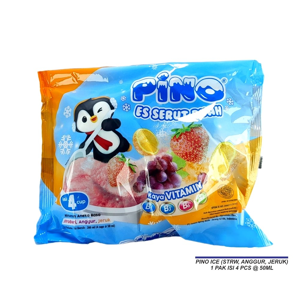 

{ 1 Pack isi 4pcs } Pino Ice Cup Es Serut Buah isi 4 - Minuman Rasa buah bentuk cup