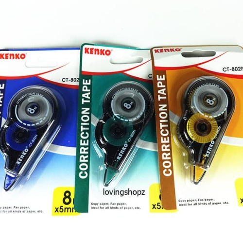 

TIPE X KERTAS KENKO / Correction Tape / Pita Koreksi Joyko CT-522 / TIPE X KERTAS MERK JINUO / TIPE X KERTAS JOYKO CT-510A