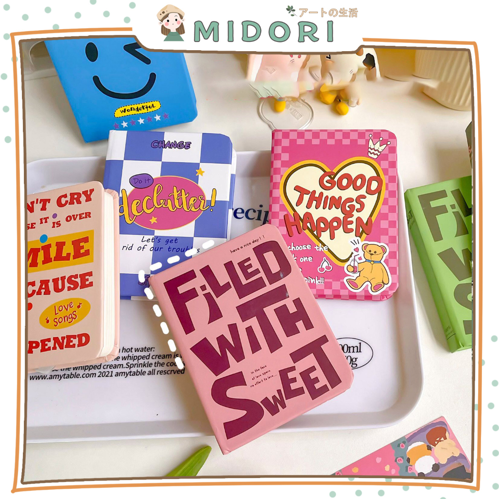 

[MIDORI] 1Pcs BUKU MINI A7 NOTEPAD FILLED WITH SWEET Diary Buku Tulis Buku Catatan Garis - E0049
