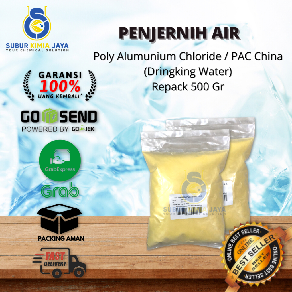 

Poly Alumunium Chloride PAC Penjernih Air 500 gr Ex China Premium