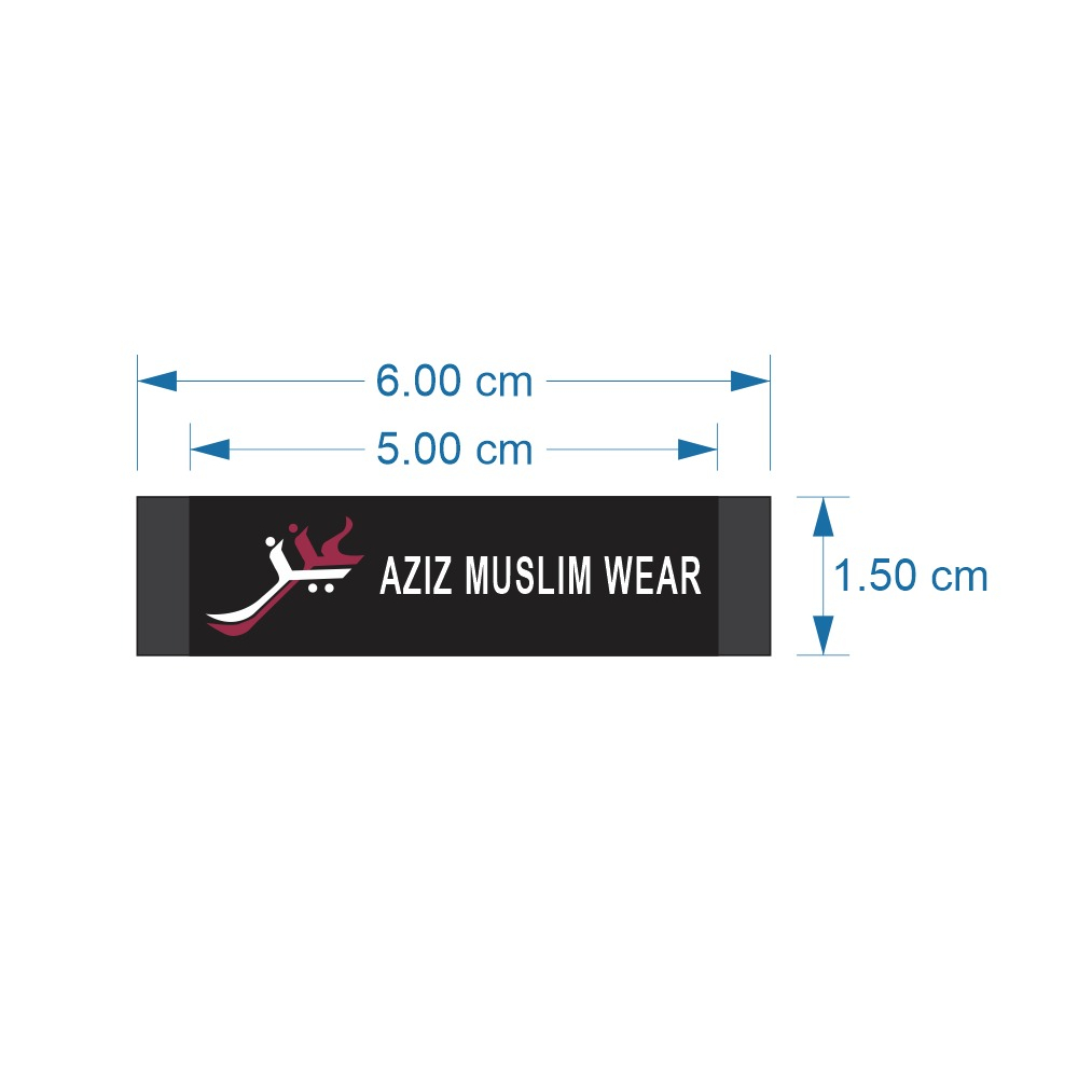 

label woven AZIZ MUSLIM WEAR