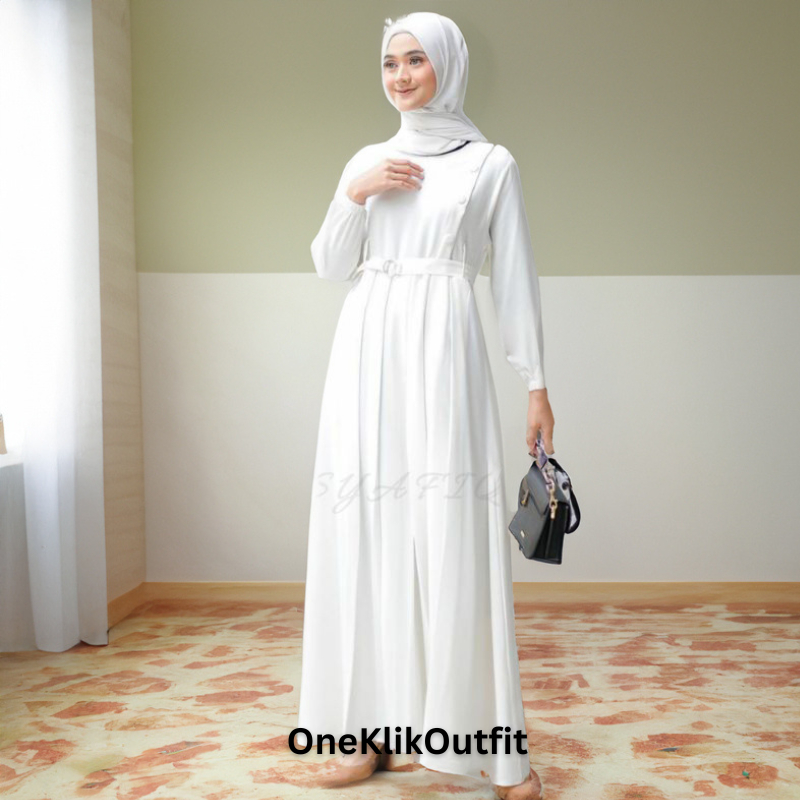GAMIS MAXY CRINGKLE AIRFLOW DEWASA PUTIH HITAM POLOS MODEL TERBARU 2023