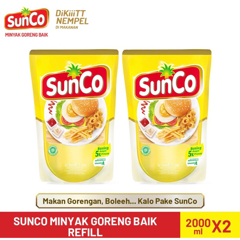 

2 x Sunco Minyak Goreng Refill 2L