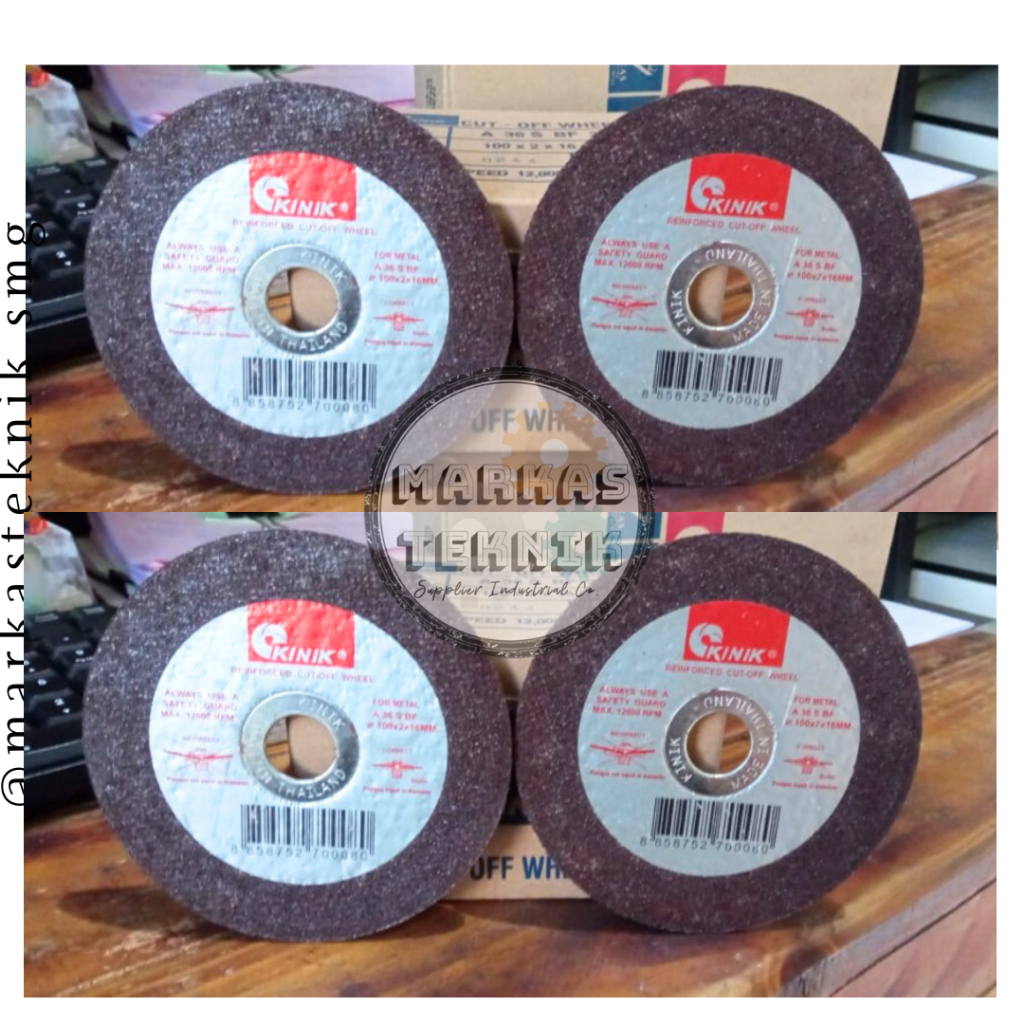 KINIK Batu Pisau Gerinda Potong Besi 4" x 2 MM / KINIK Batu Potong Cutting Disc 4 Inch