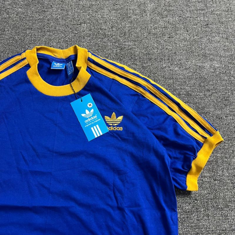 Kaos olahraga adidas sport biru pria dan wanita dan anak anak