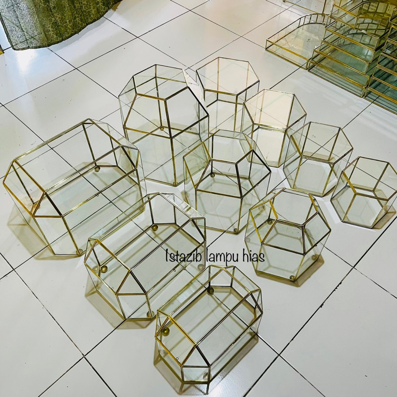 

( FRREE PACKING KAYU )BOX HANTARAN SESERAHAN AKRILK / KACA / PROMO paket hemat 10 box hantaran