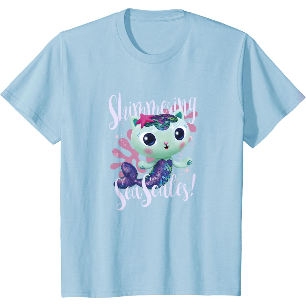 Kaos Anak Kids Gabby's Dollhouse Mercat Shimmering Sea Scales T-Shirt Fashion Baju Atasan Anak Laki 