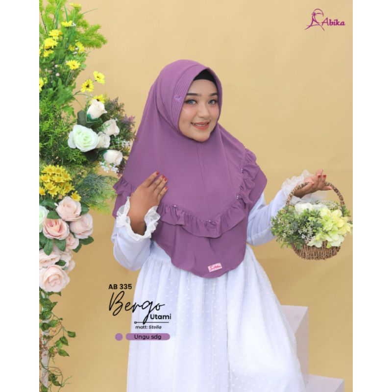 Abika hijab Bergo utami jersey polos