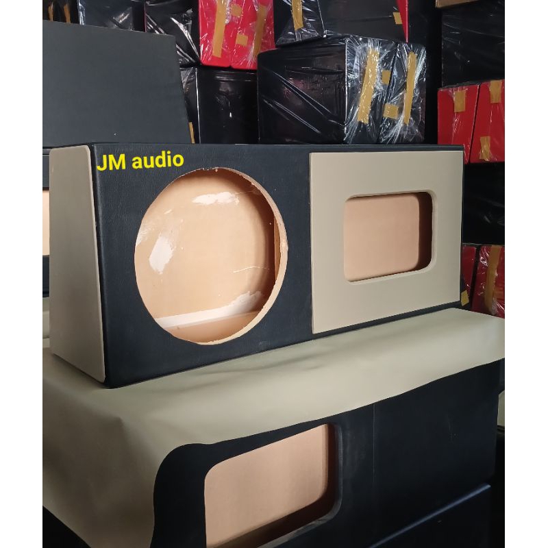 box subwoofer 12in power amplifier universal bahan MDF full 18mm
