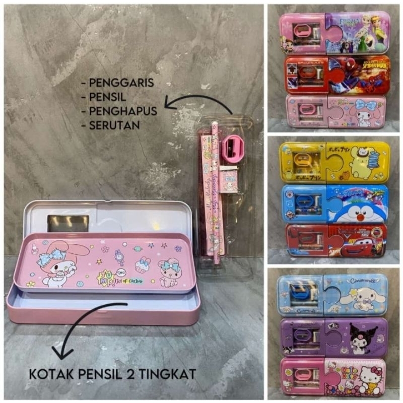 

Kotak Pensil anak-anak 2 tingkat