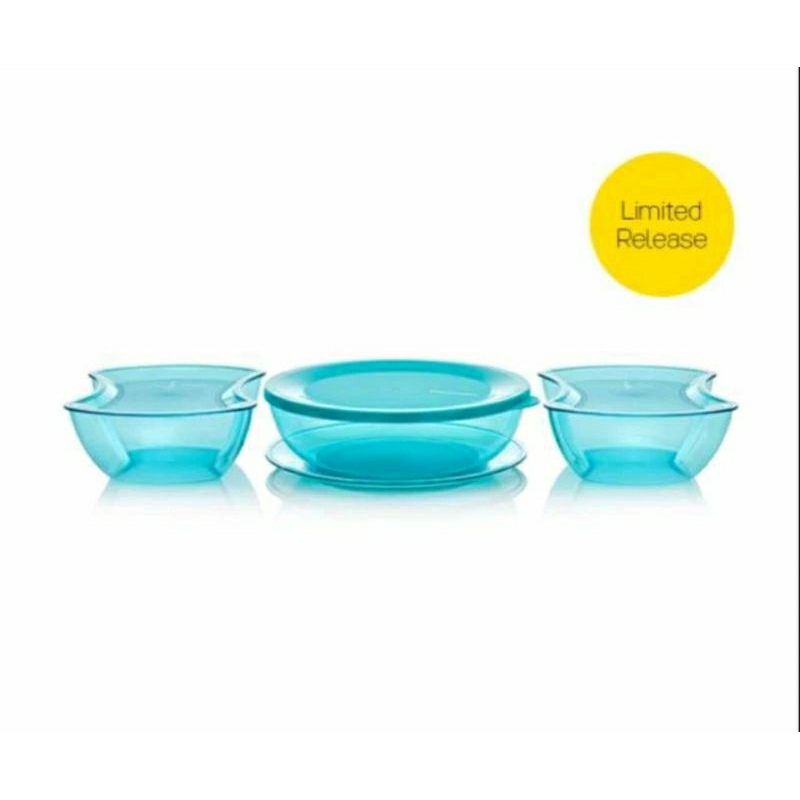Wadah saji Kristal Tupperware Domino set collection Tupperware