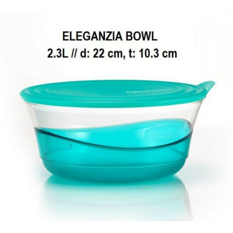 Eleganzia bowl 2,3 liter tupperware / mangkok kristal tupperware
